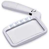 Fancii Lupa Grande con Luces LED Regulables para Leer Libros- Lente de Aumento 2x - Lupa de Mano Rectangular Plegable…